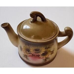 Small Antique Porcelain Creamer Tea Pot Flowers Made in Slovakia 4/5"H
